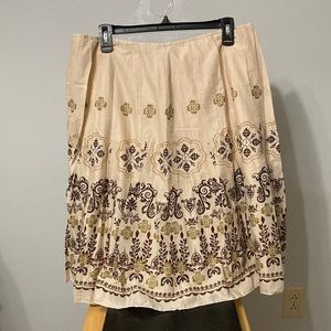 boho fully lined skirt size 12
